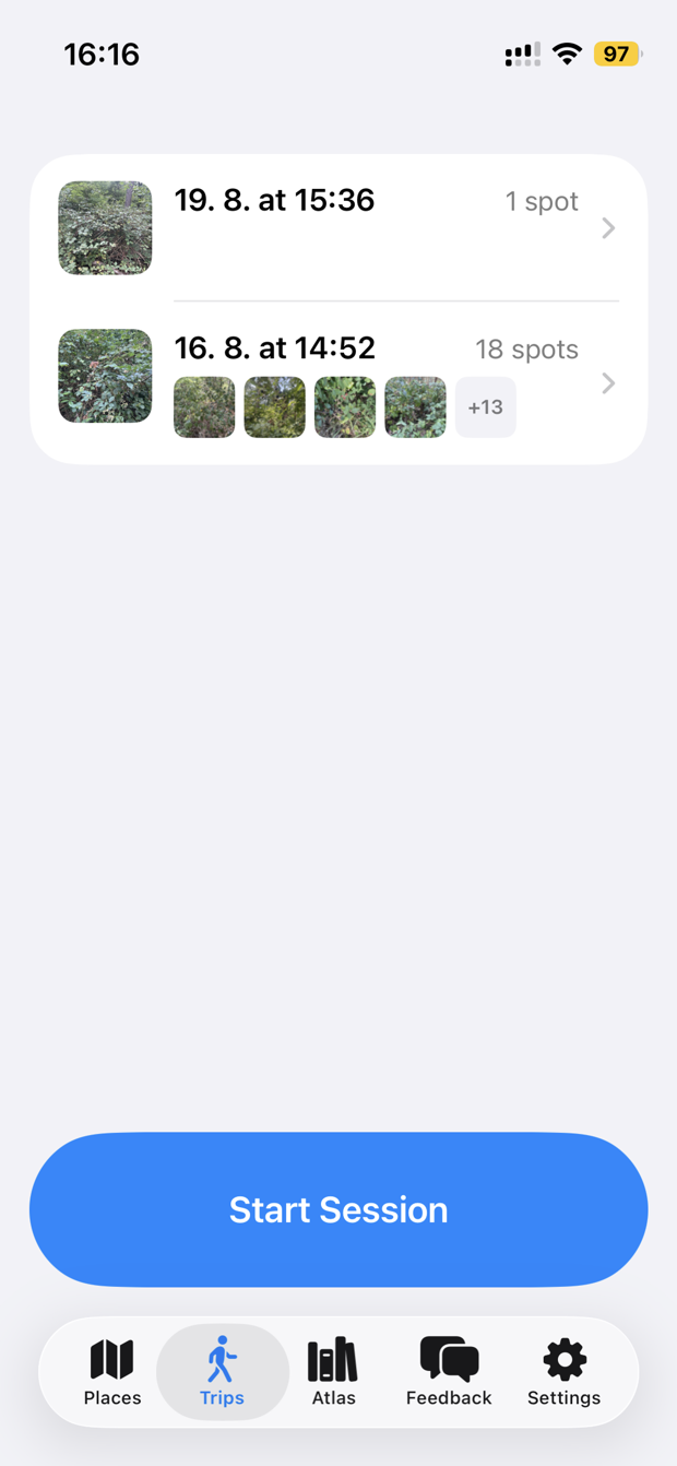 Here Shroom list of foraging trips